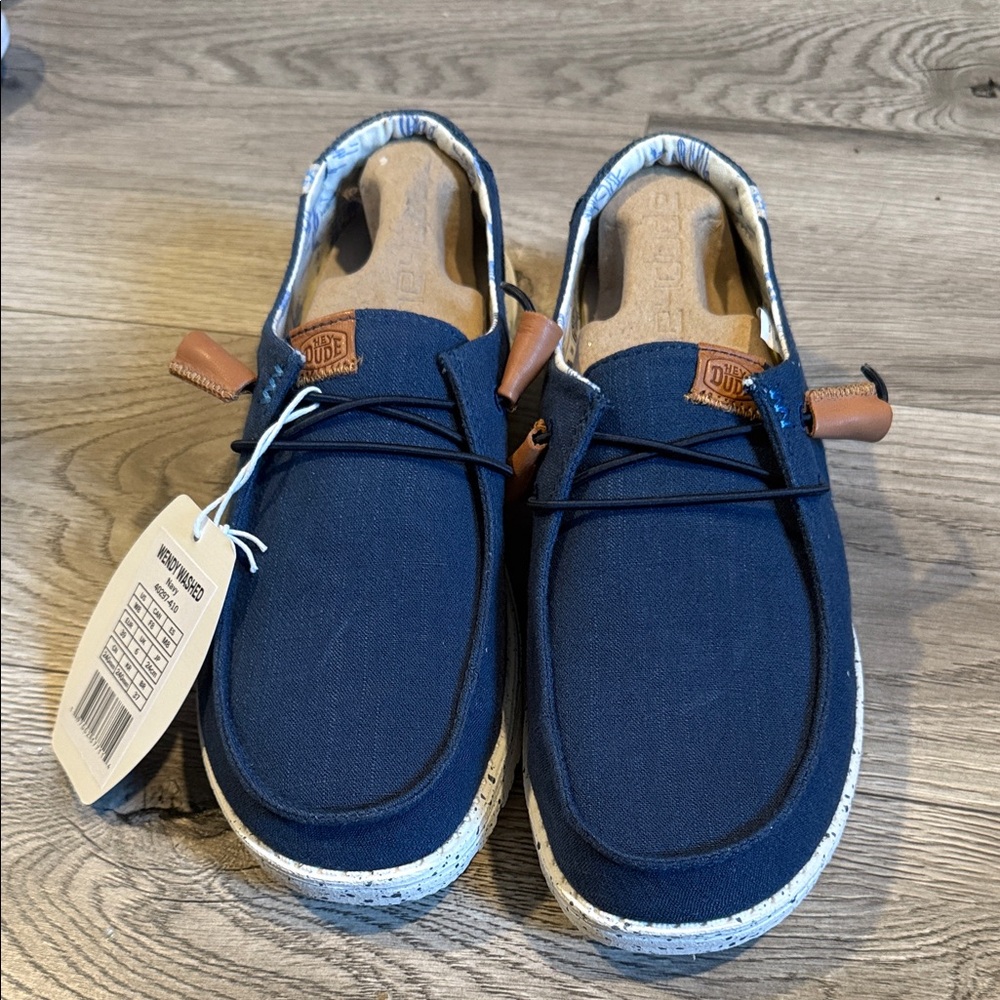 NWT Hey Dude Woman’s Navy Loafers - Picture 5 of 5